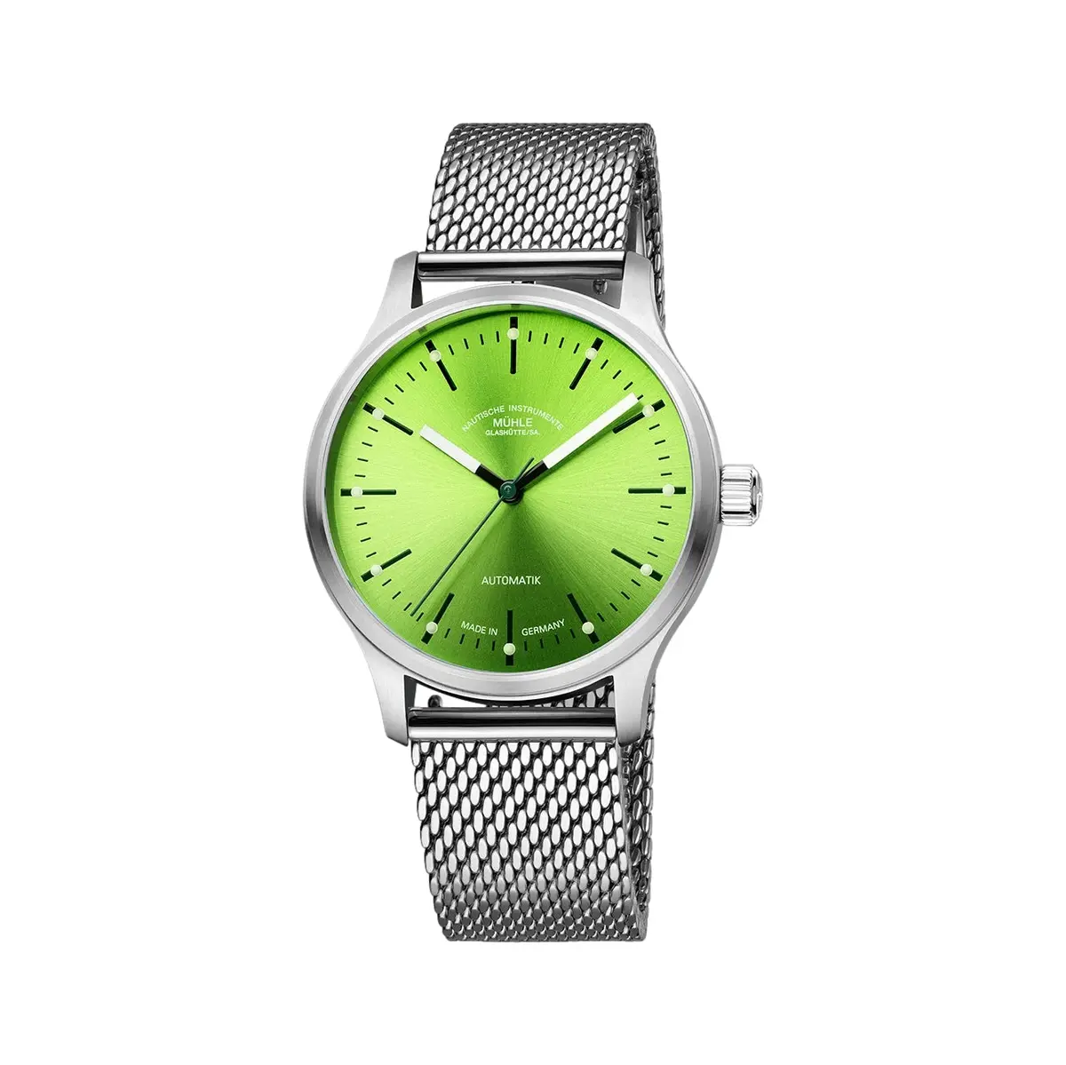 Panova 40Mm - Lime Green On Milanaise Bracelet 1