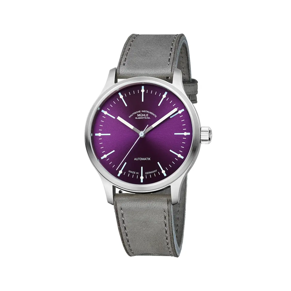 Panova 40Mm - Violet On Leather Strap 1