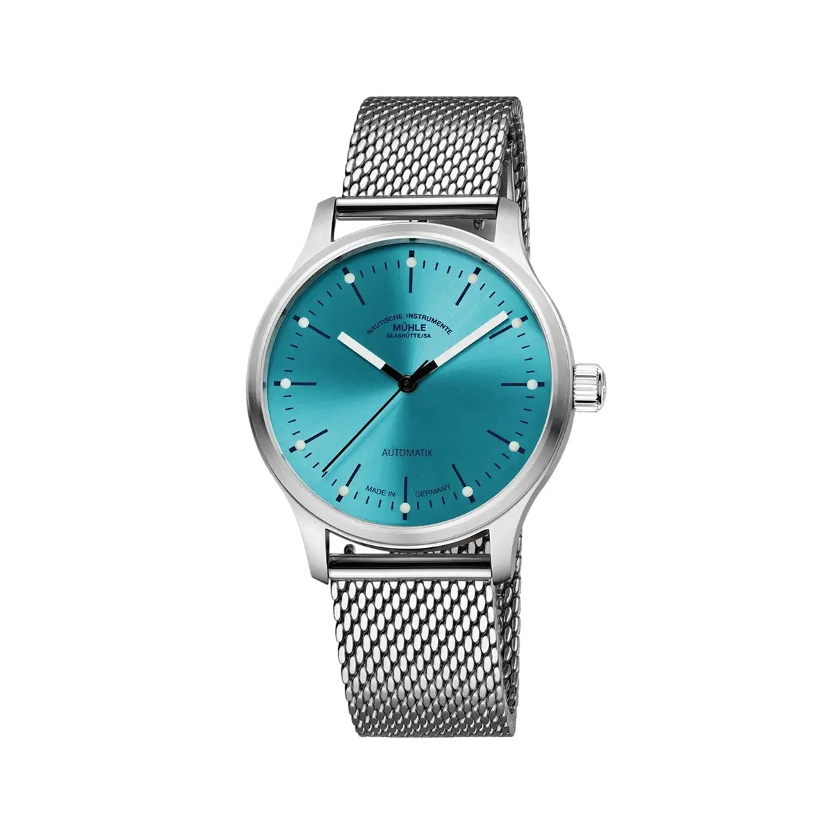 Panova 40Mm - Turquoise On Stainless Steel Milanaise Bracelet 1