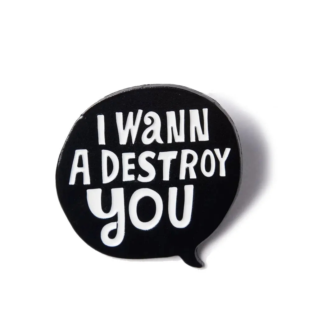 Parra Destroy You Enamel Pin - Black 1