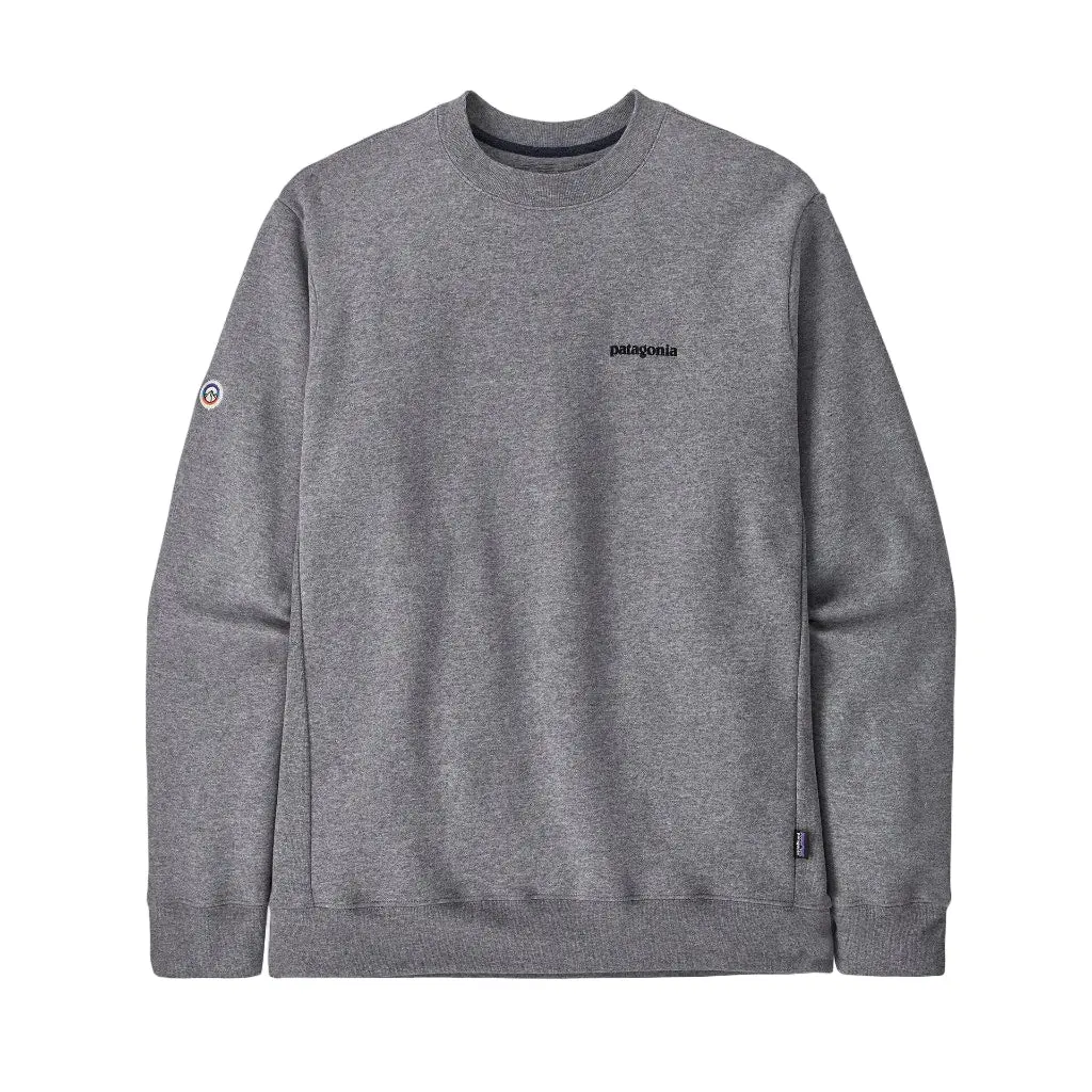 Patagonia Fitz Roy Icon Uprisal Crew Sweatshirt - Gravel Heather (39667 Glh) 1