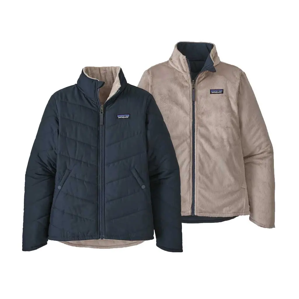 Patagonia Girl's Reverse Show Flower Jacket - Smdb 1