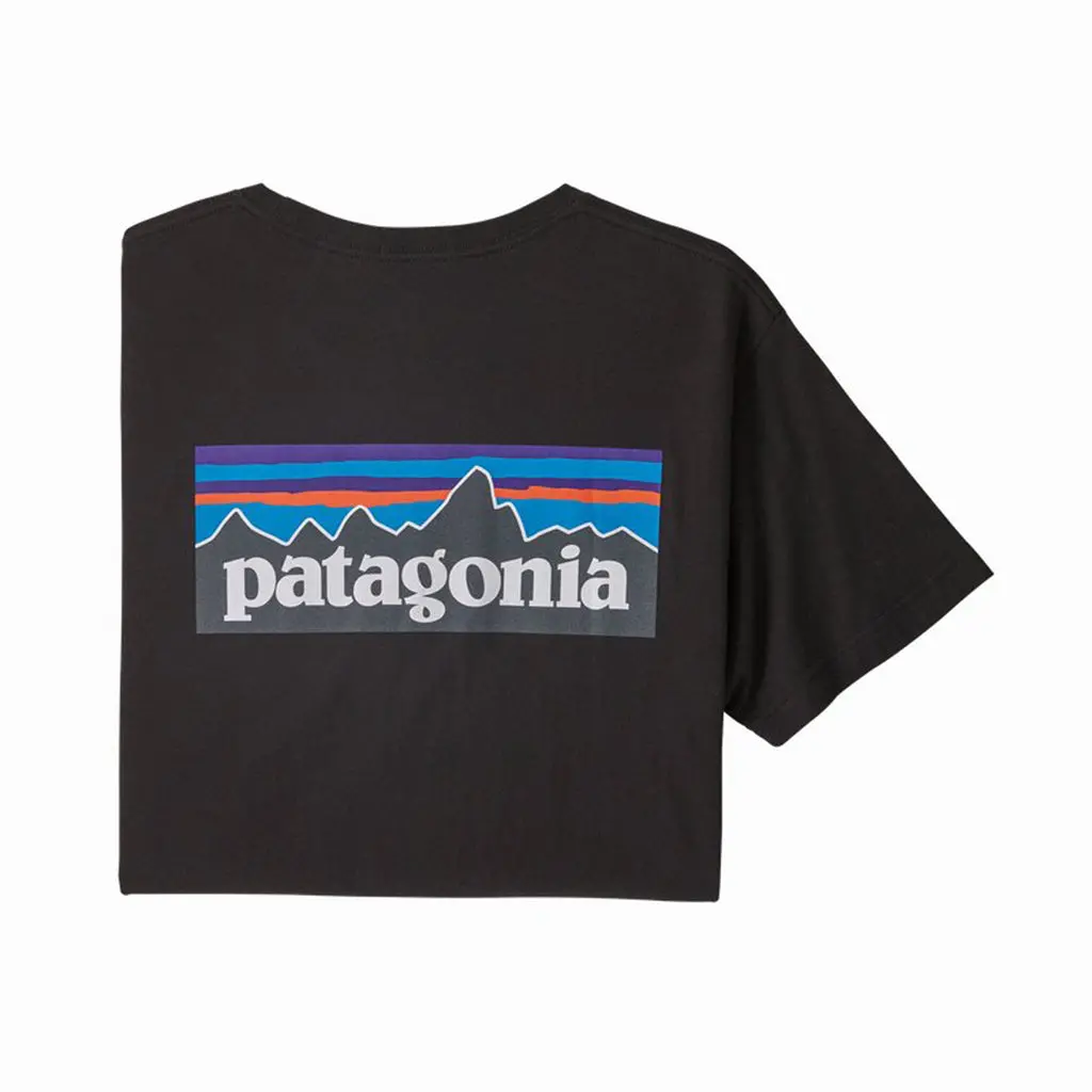 Patagonia Men's P-6 Logo Organic T-Shirt - Black (Blk) 38535 1