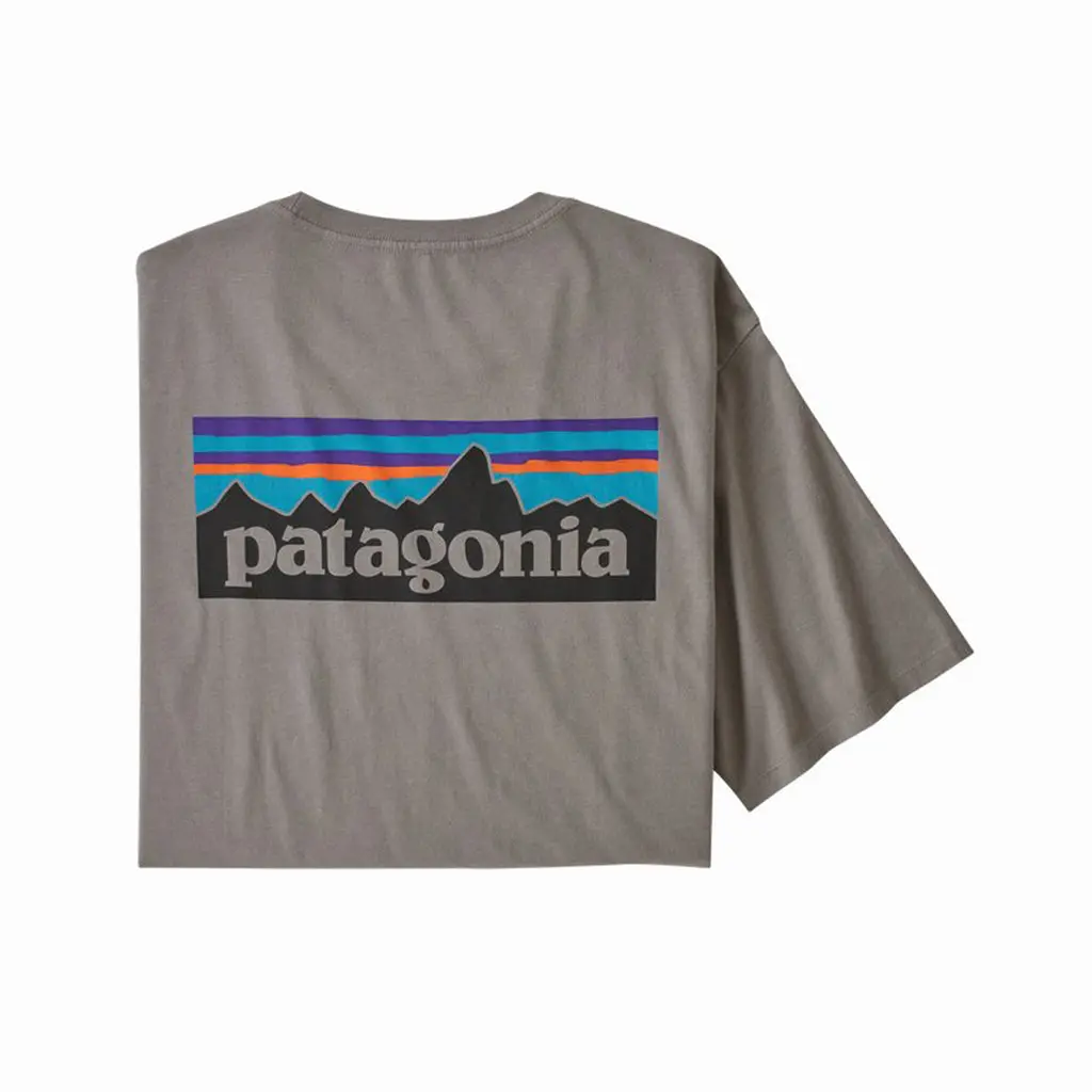 Patagonia Men's P-6 Logo Organic T-Shirt - Feather Grey (Fea) 1