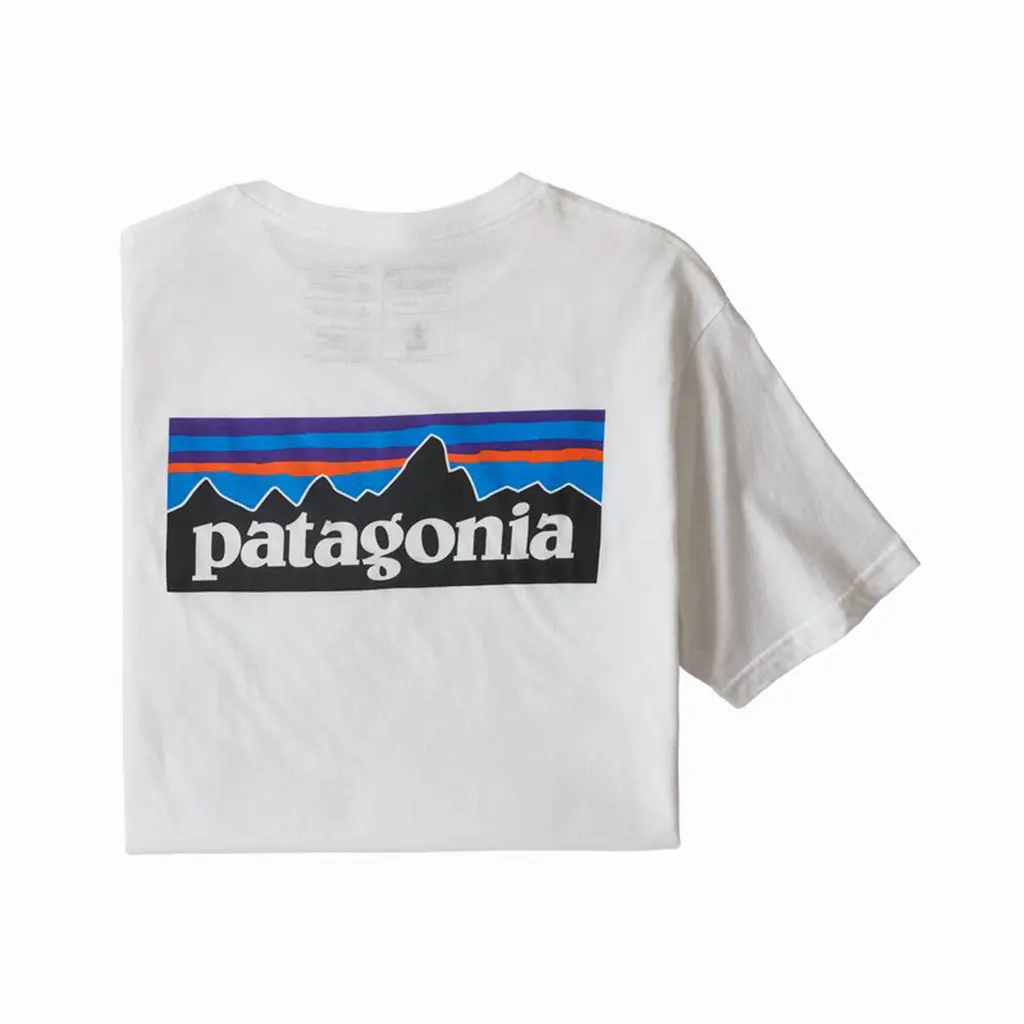 Patagonia Men's P-6 Logo Organic T-Shirt - White (Whi) 38535 1