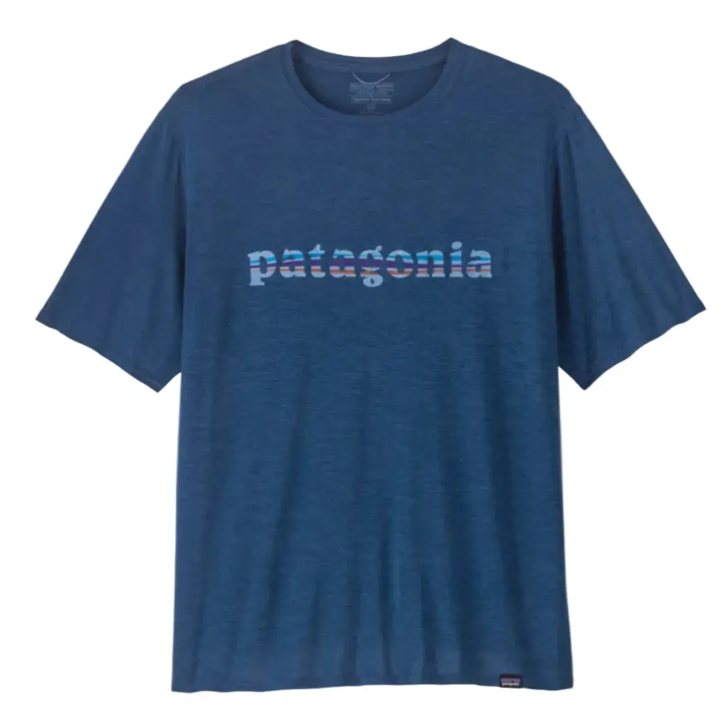 Patagonia Capilene Cool Daily Graphic Shirt - '73 Text Logo: Clement Blue X-Dye (45235 Tclx) 1