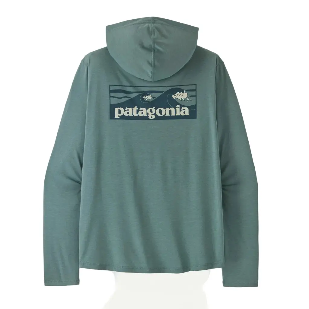 Patagonia Capilene Cool Daily Hoody Boardshort Logo - Blue Sage - Light Blue Sage X-Dye (45470 Bslx) 1
