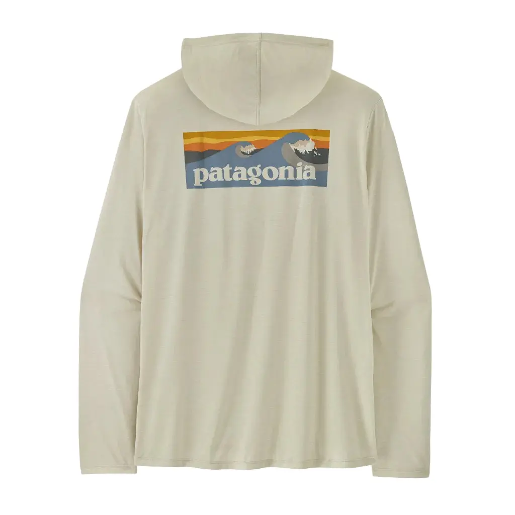 Patagonia Capilene Cool Daily Hoody Boardshort Logo - Dyno White (45470 Dywh) 1