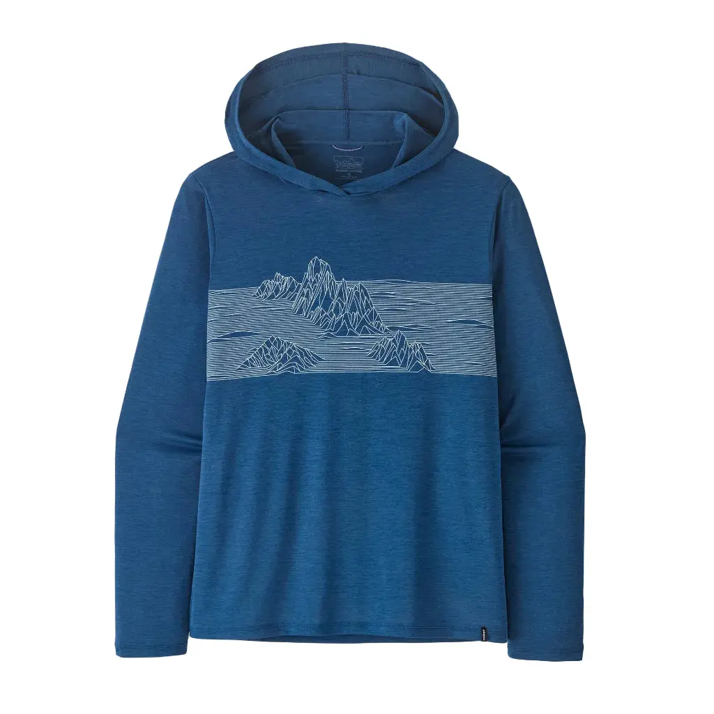 Patagonia Capilene Cool Daily Hoody Strataspire Stripe - Clement Blue Light Clement Blue X-Dye (45468 Cmbx) 1