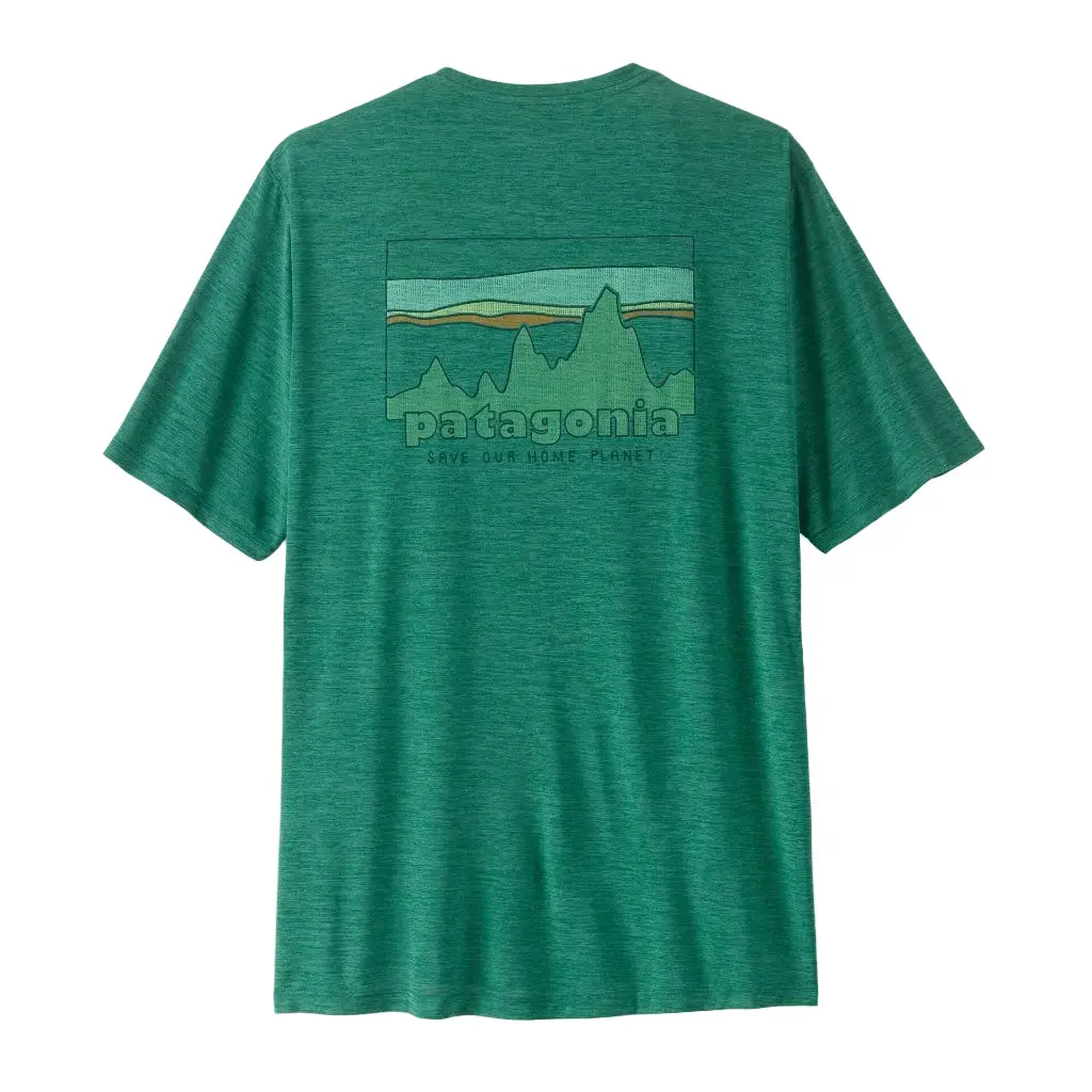 Patagonia Capilene Cool Daily Shirt - '73 Skyline: Gem Green/Light Gem Green X-Dye (45478 Gmlx) 1