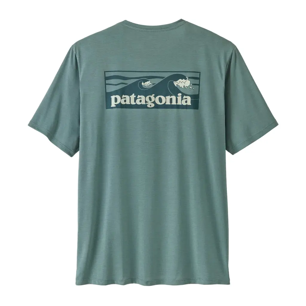 Patagonia Capilene Cool Daily Shirt - Boardshort Logo: Blue Sage/Light Blue Sage X-Dye (45481 Bslx) 1