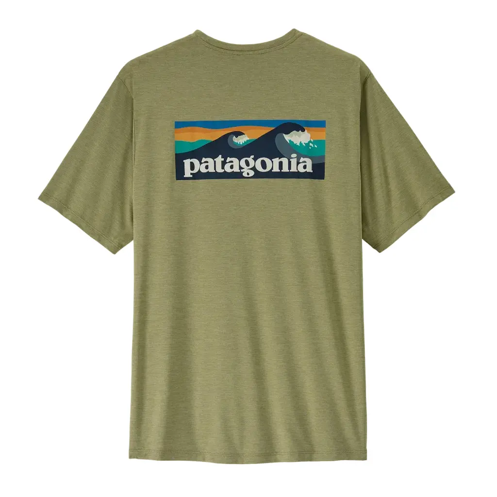 Patagonia Capilene Cool Daily Shirt - Boardshort Logo: Gumtree Green/Light Gumtree Green X-Dye (45481 Ggnx) 1