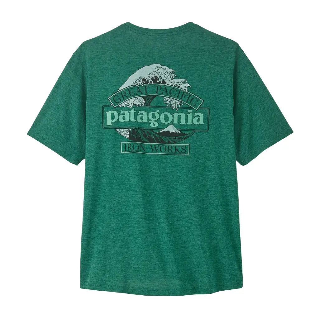 Patagonia Capilene Cool Daily Shirt - Great Waves: Gem Green/Light Gem Green X-Dye (45456 Gmlx) 1
