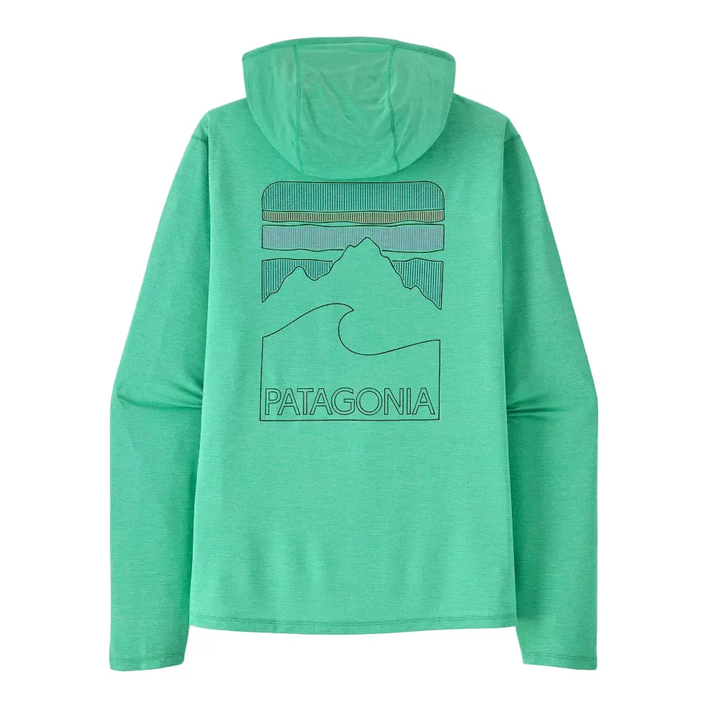 Patagonia Capilene Cool Sun Hoody Peak Visions - Aqua Stone - Early Teal X-Dye (44939 Aqtx) 1