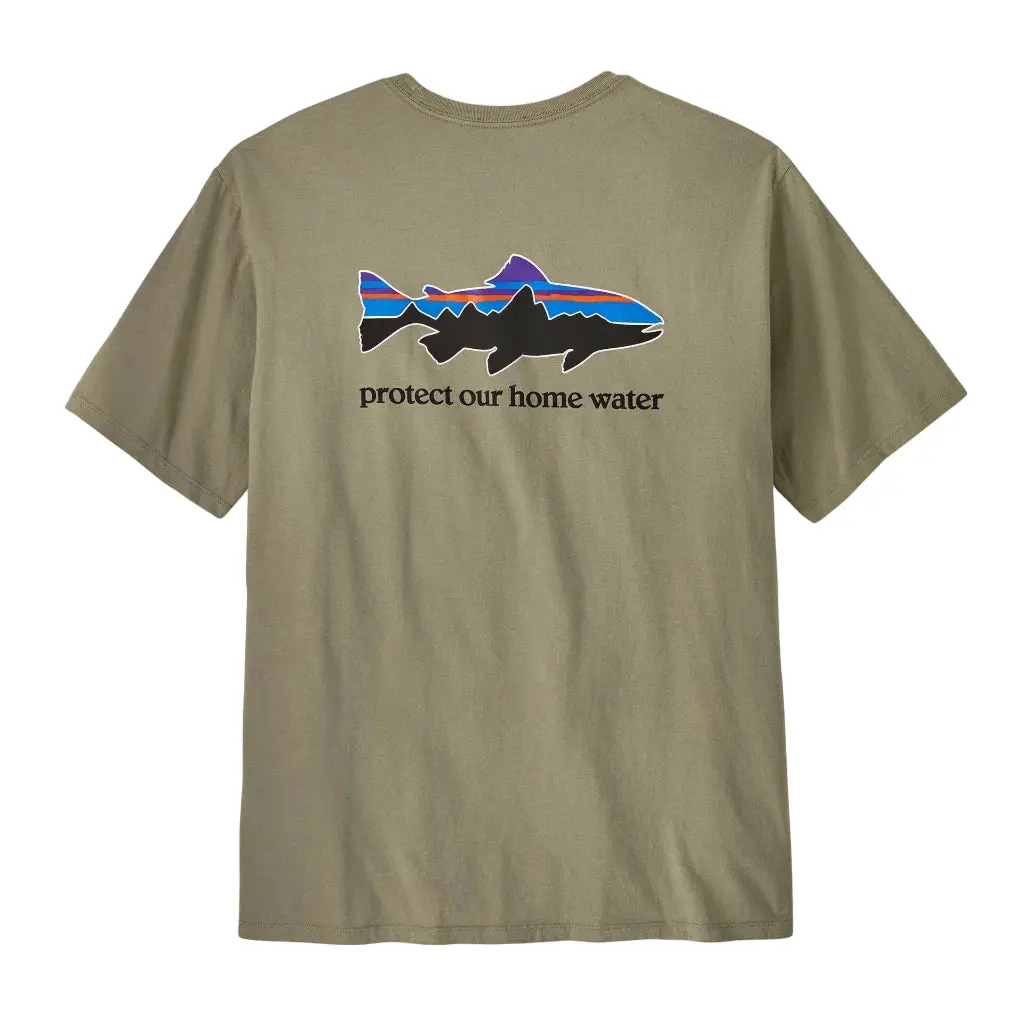 Patagonia Home Water Trout Organic T-Shirt - River Rock Green (37547 Rvgn) 1