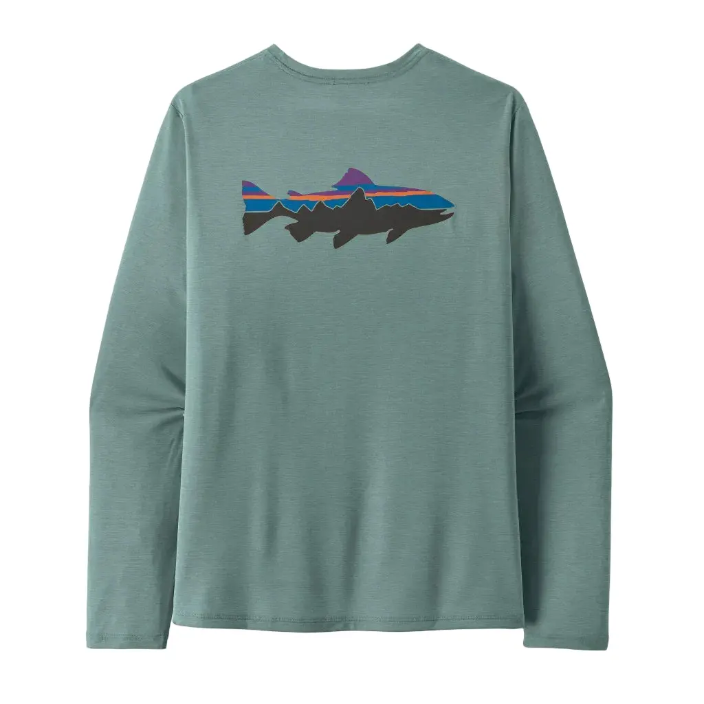Patagonia L/S Capilene Cool Daily Shirt - Fitz Roy Trout: Blue Sage - Light Blue Sage X-Dye (45452 Bslx) 1
