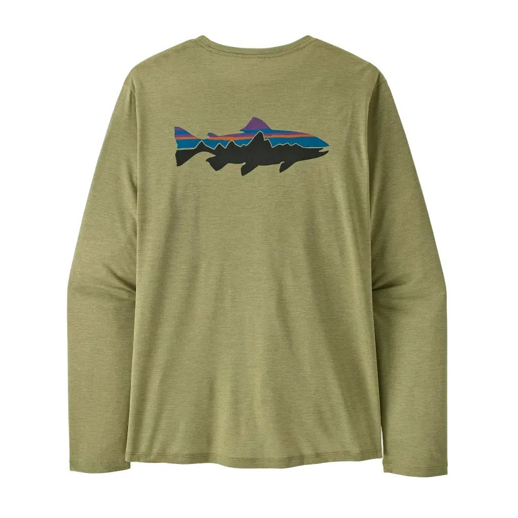 Patagonia L/S Capilene Cool Daily Shirt - Fitz Roy Trout: Gumtree Green - Light Gumtree Green X-Dye (45452 Ggnx) 1