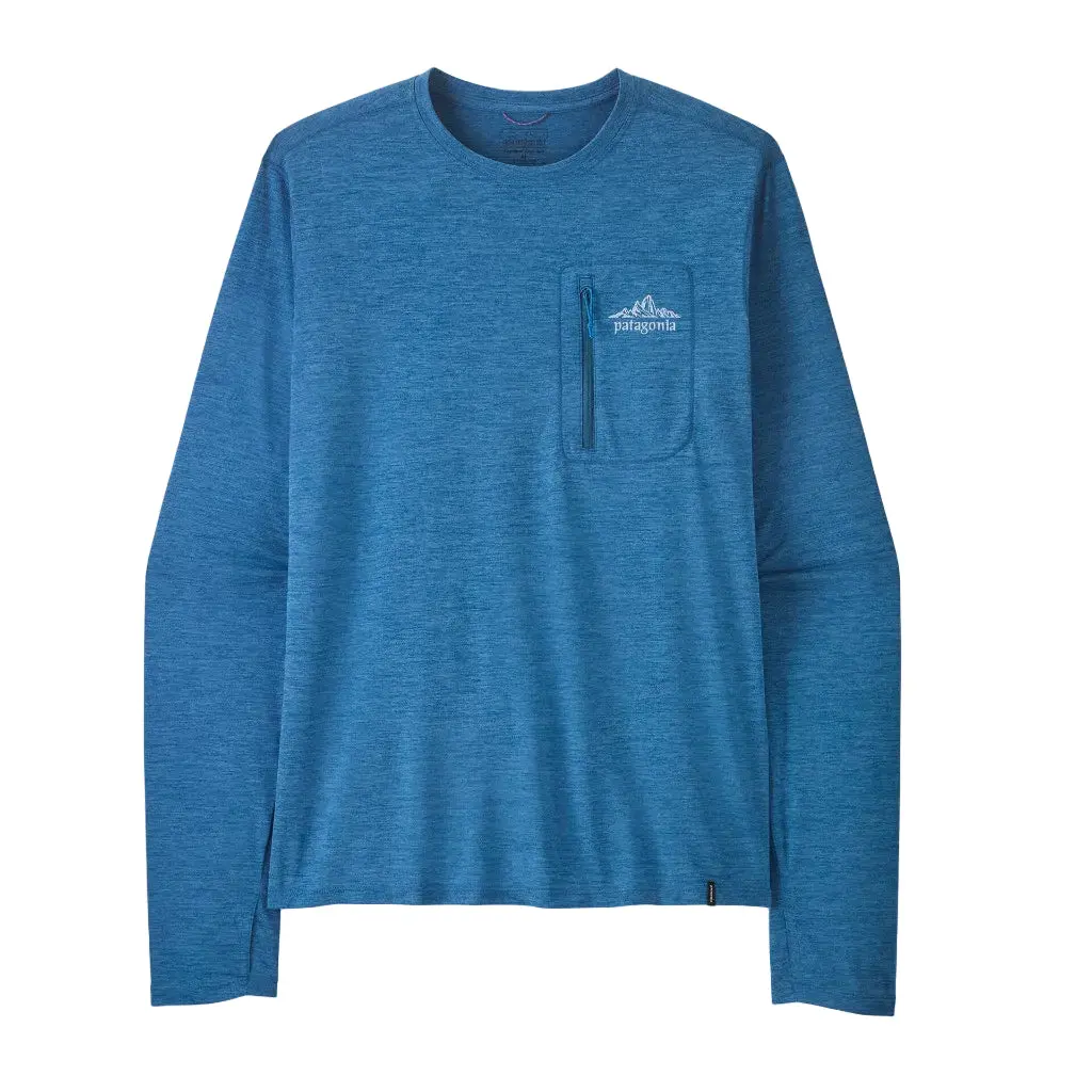 Patagonia L/S Capilene Cool Sun Shirt Cloud Crag Crest - Aquatic Blue Light Aquatic Blue X-Dye (44933 Aqbx) 1