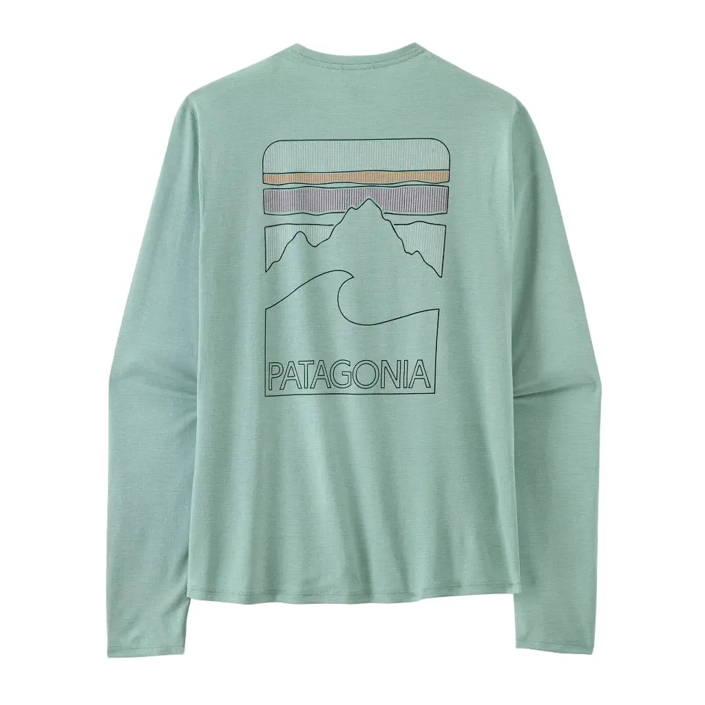 Patagonia L/S Capilene Cool Sun Shirt Peak Visions - Thermal Blue Thin Ice X-Dye (44934 Tbix) 1