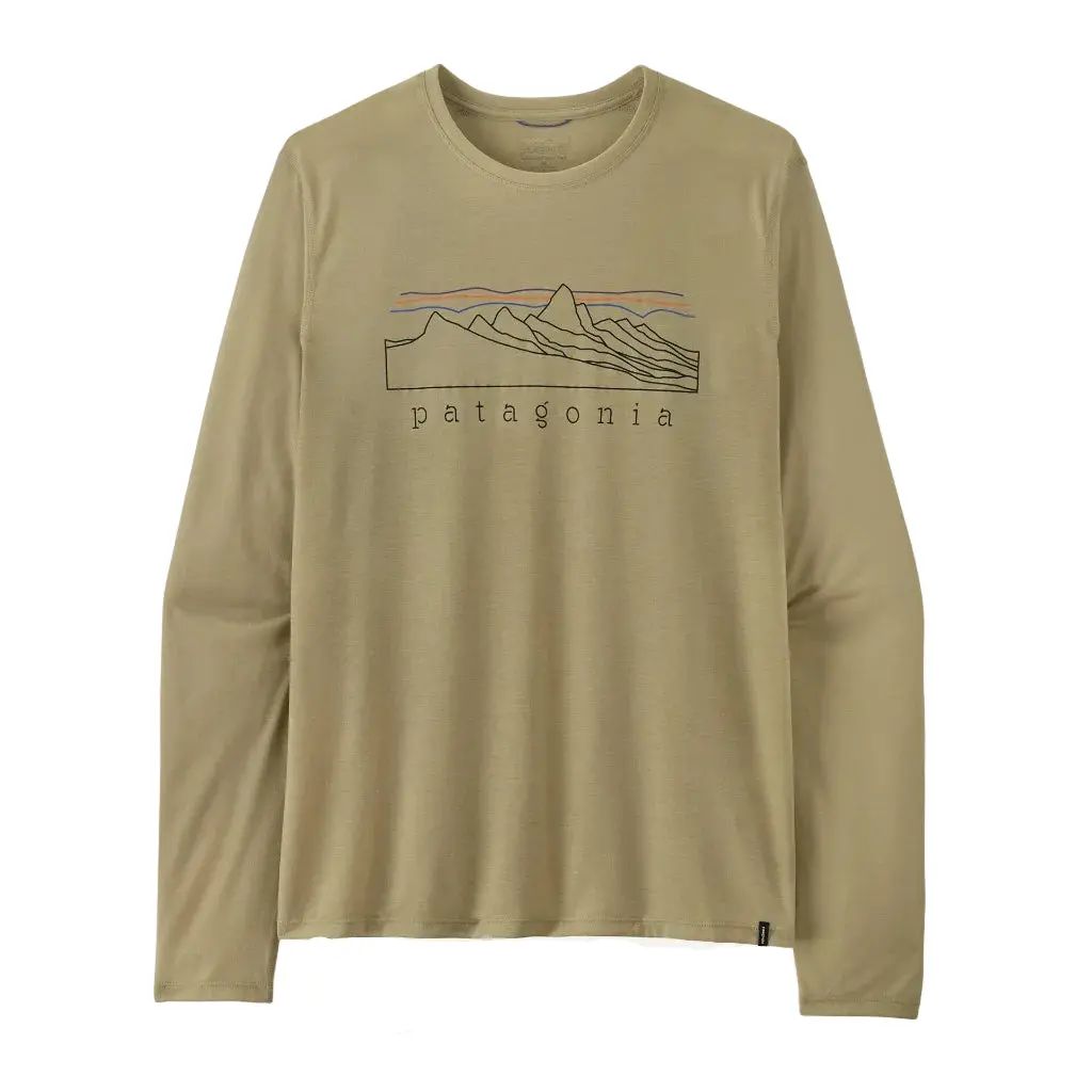 Patagonia L/S Capilene Cool Trail Shirt - Strata Peaks: Weathered Stone (23711 Wsto) 1