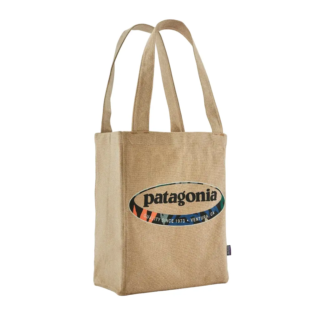 Patagonia Recycled Market Tote - '95 Oval Logo: Classic Tan (59250 Olcc) 1