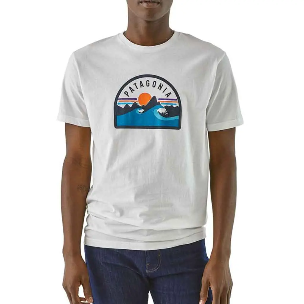Patagonia Boardie Badge Organic T-Shirt - Whi 38424 2