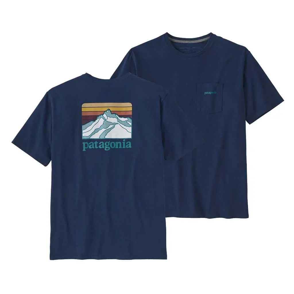 Patagonia Line Logo Ridge Pocket Responsibili Tee - Lmbe 38511 1