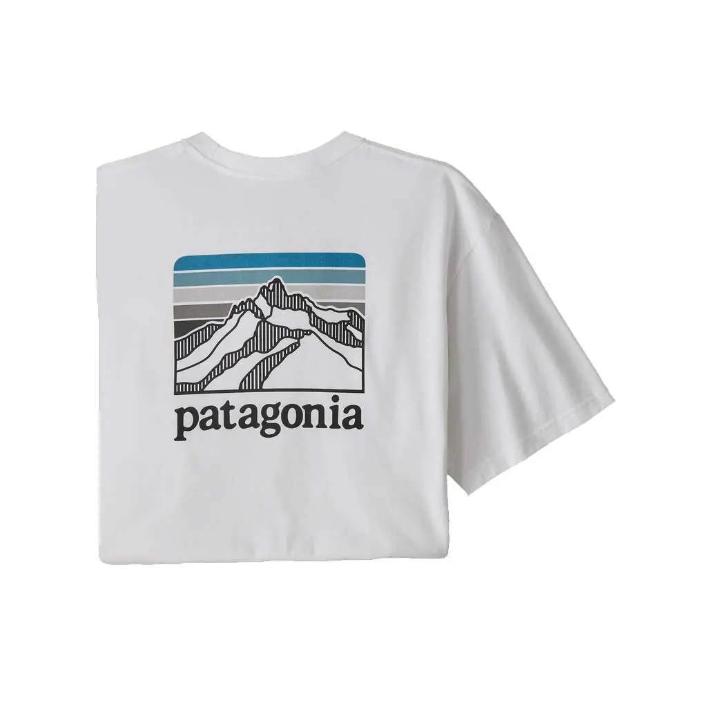 Patagonia Line Logo Ridge Pocket Tee - Whi 38511 1