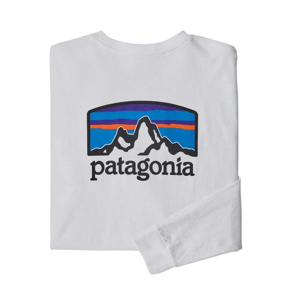 Patagonia L/S Fitz Roy Horizon Responsibili Tee - Whi 1