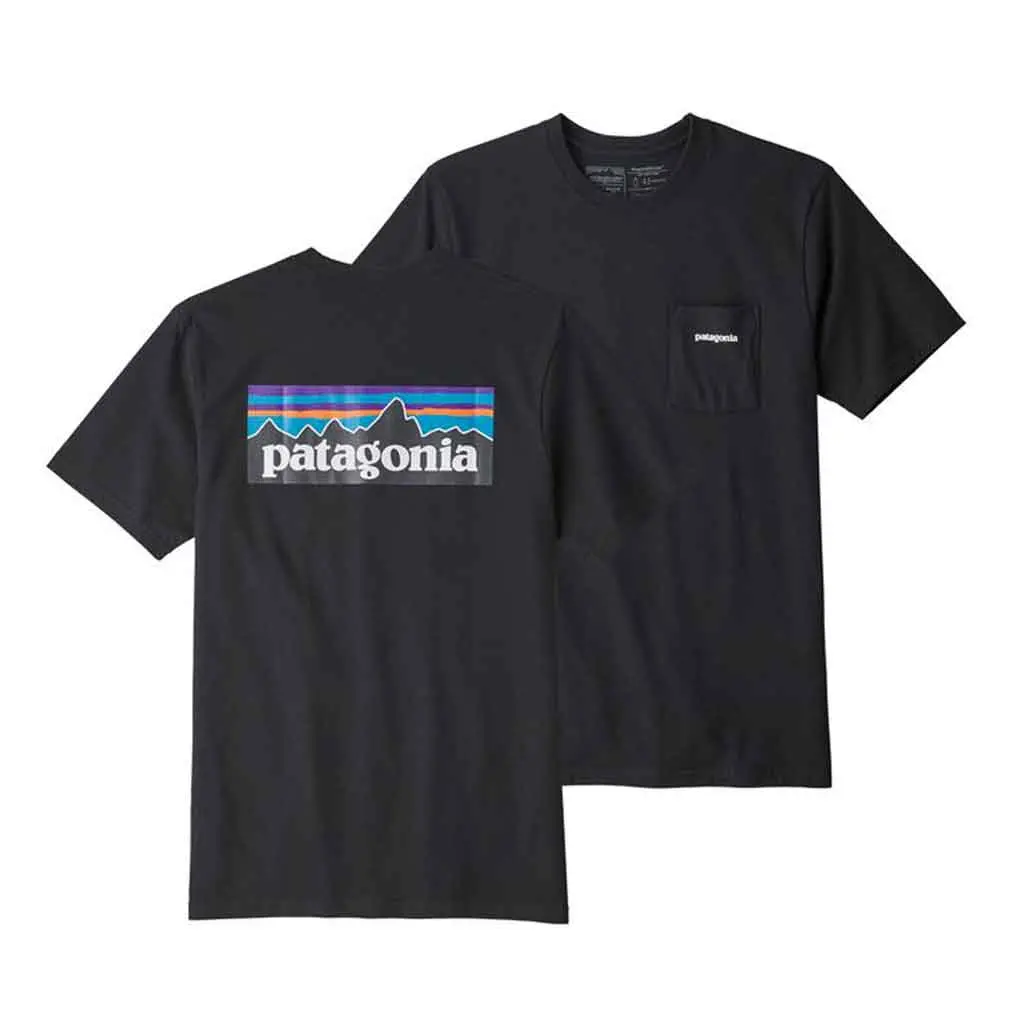Patagonia P-6 Logo Pocket Responsibili Tee - Blk 38504 1