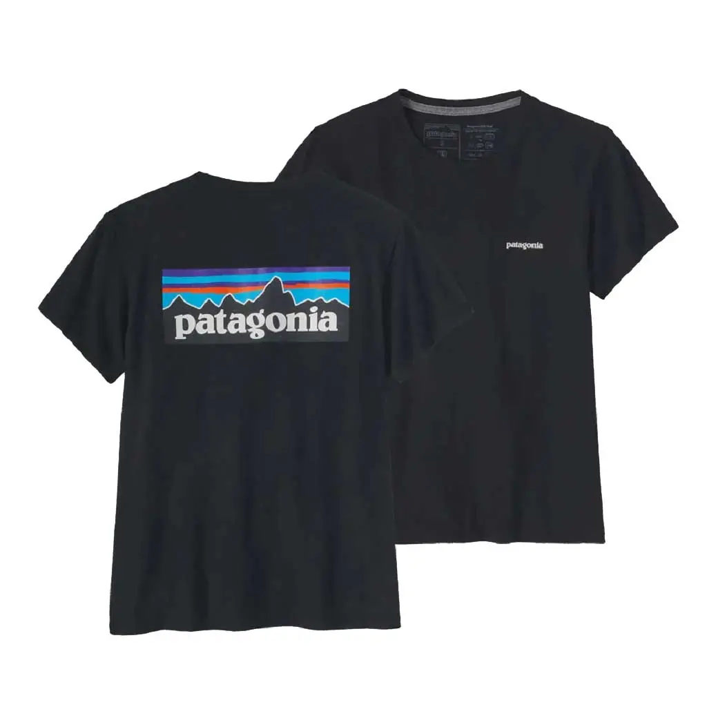 Patagonia Women's P-6 Logo Responsibili Tee - Blk 37567 1