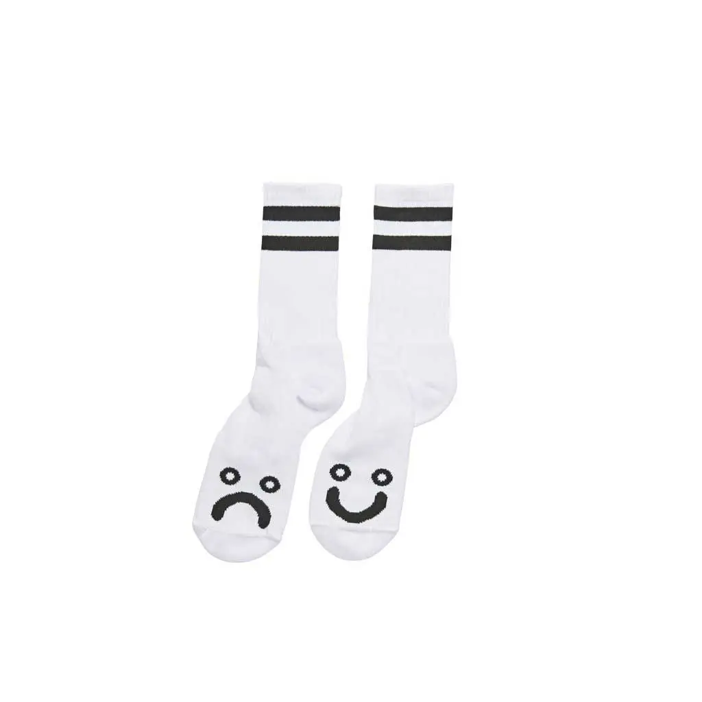 Polar Happy Sad Socks - White 1