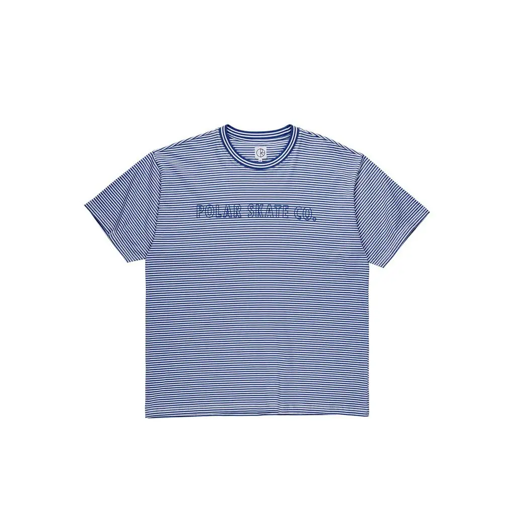 Polar Outline Stripe Tee - Dark Blue 1