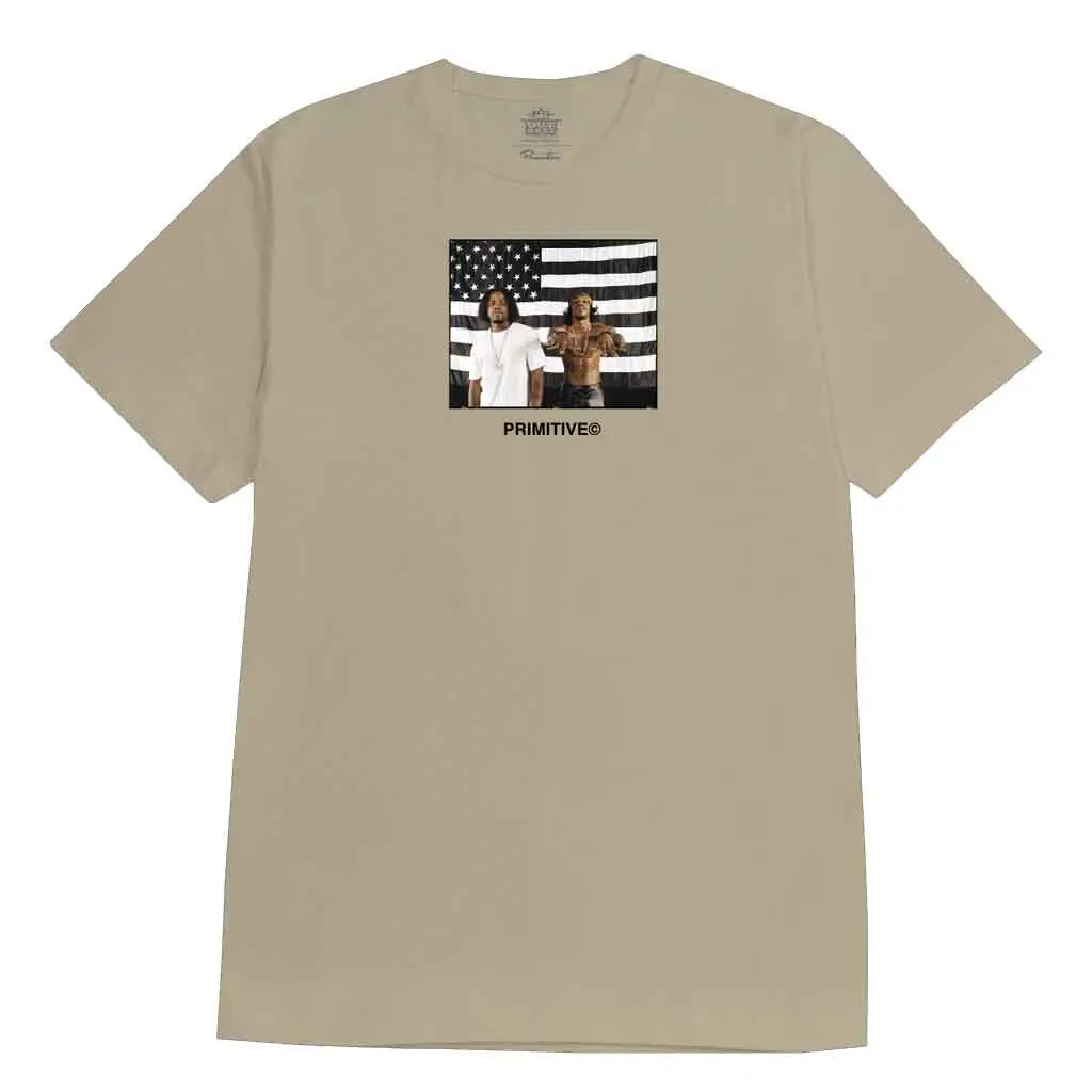 Primitive X Outkast Stripes S/S Tee - Sand 1