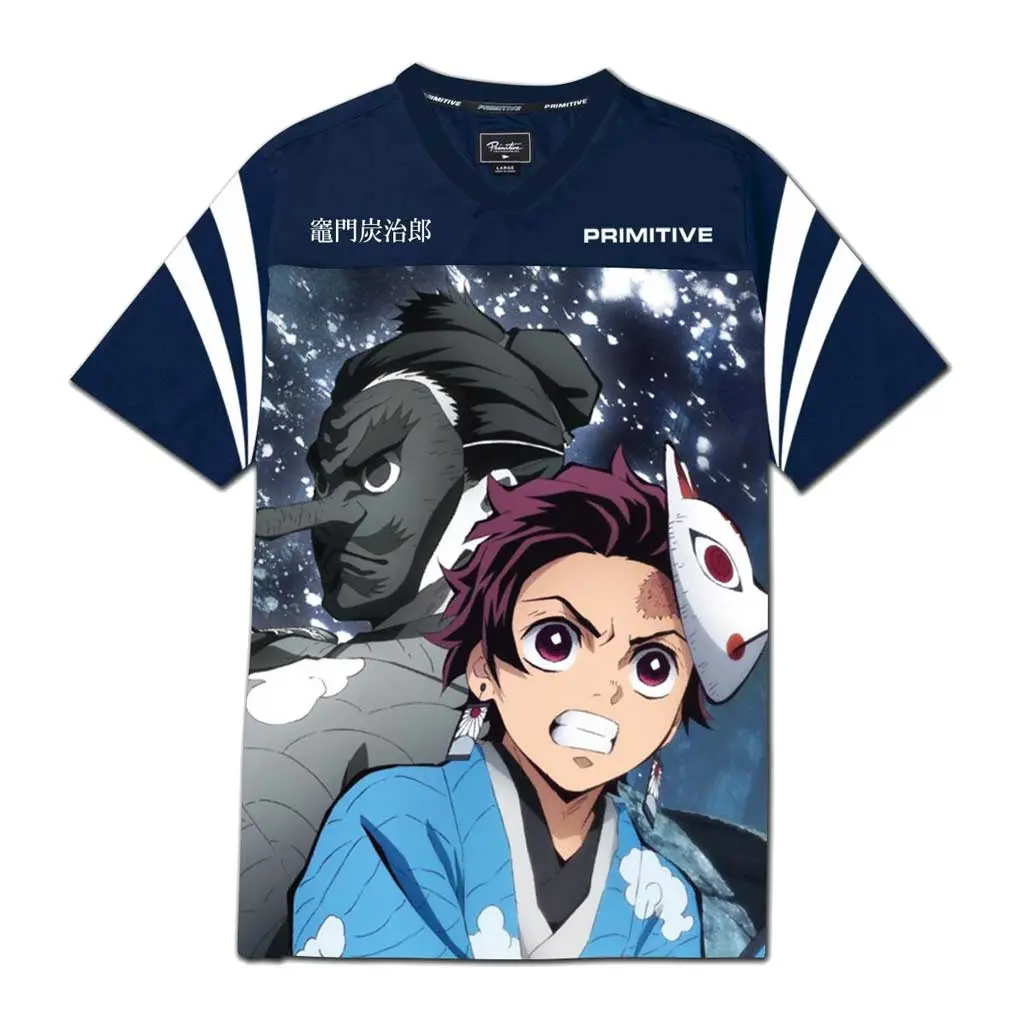 Primitive X Demon Slayer Tanjiro Jersey - Navy 1