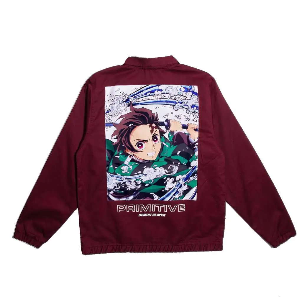 Primitive X Demon Slayer Tanjiro Utility Jacket - Burgundy 1