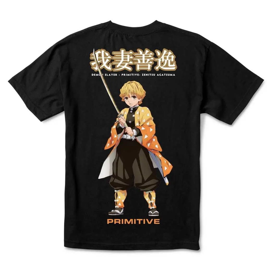 Primitive X Demon Slayer Zenitsu Agatsuma Tee - Black 1