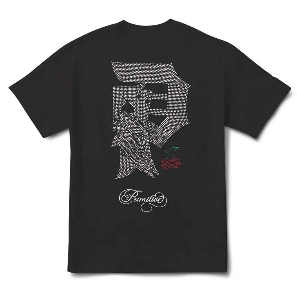 Primitive Blackjack Rhinestone Hw Tee - Black 1