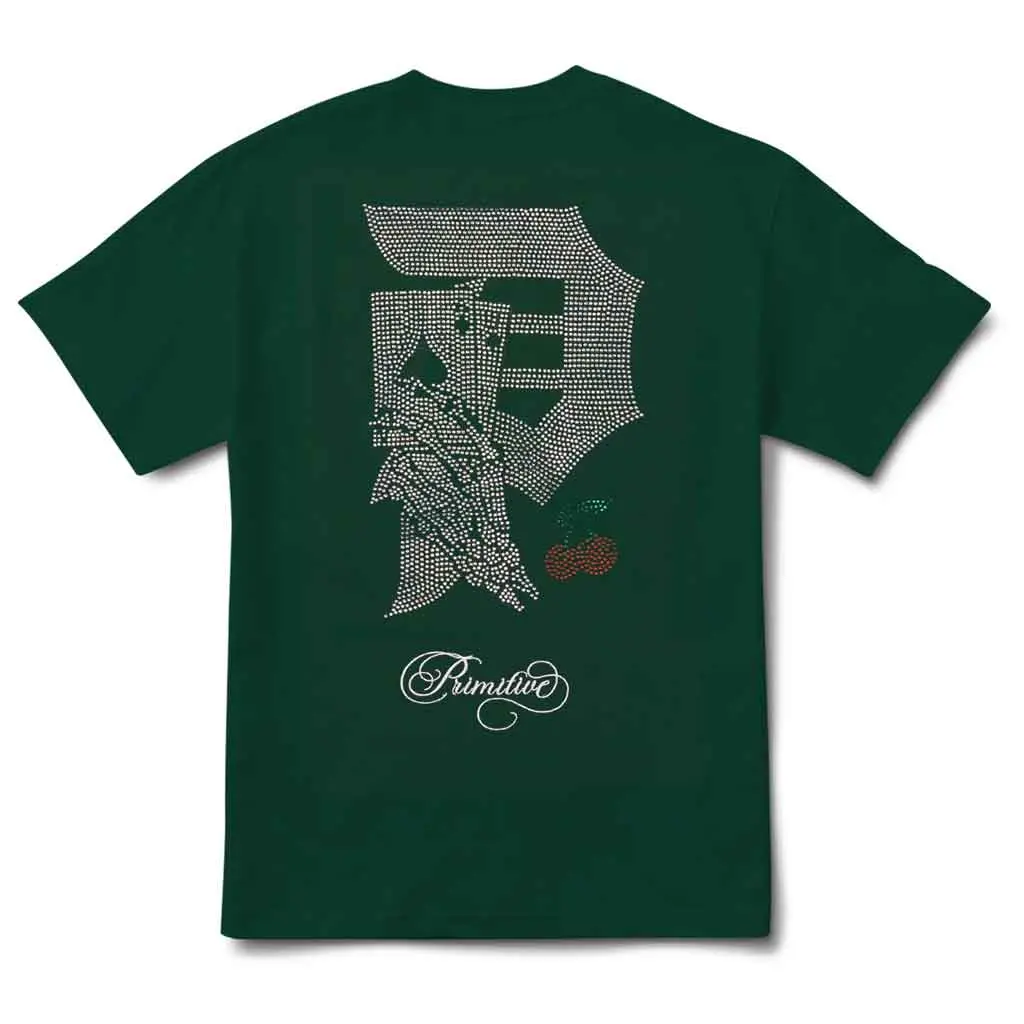 Primitive Blackjack Rhinestone Hw Tee - Forest 1