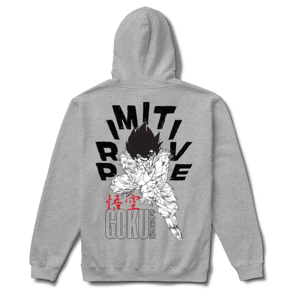 Primitive X Dbz Goku Energy Zip Hoodie - Heather Grey 1