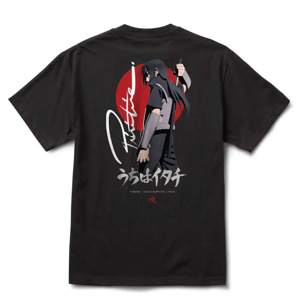 Primitive X Naruto Itachi Warning Tee - Black 1