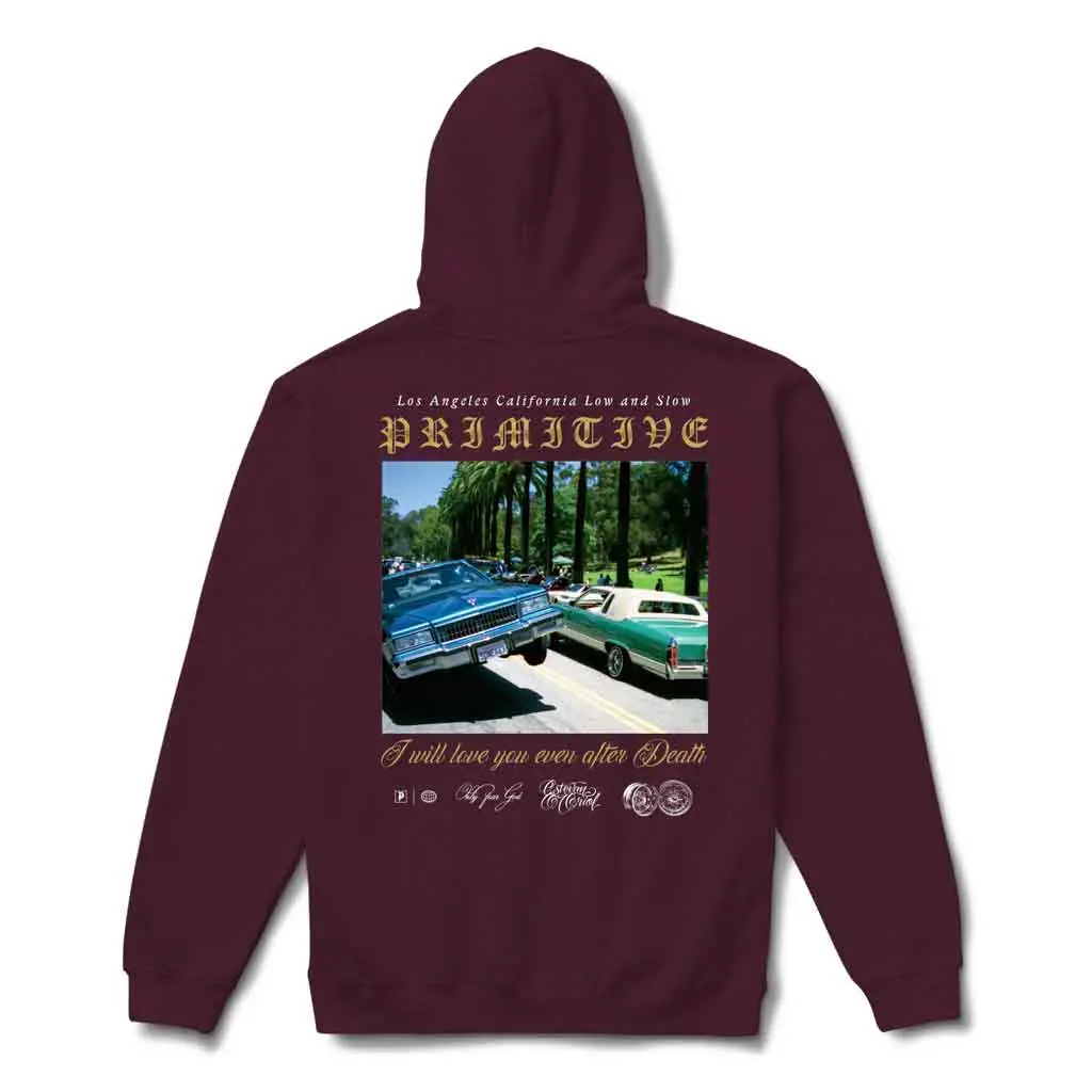Primitive Low And Slow Hoodie - Burgundy 1