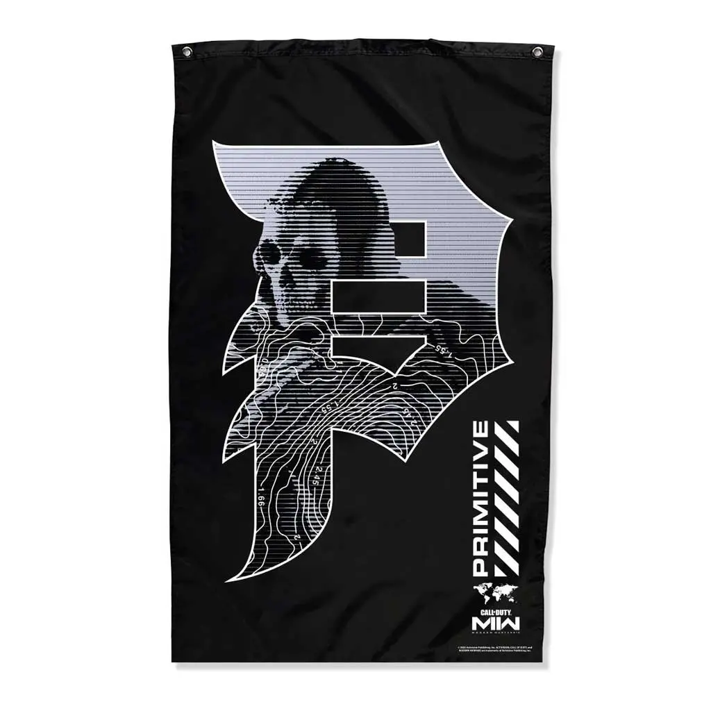 Primitive X Cod Mapping Dirty P Banner - Black 1