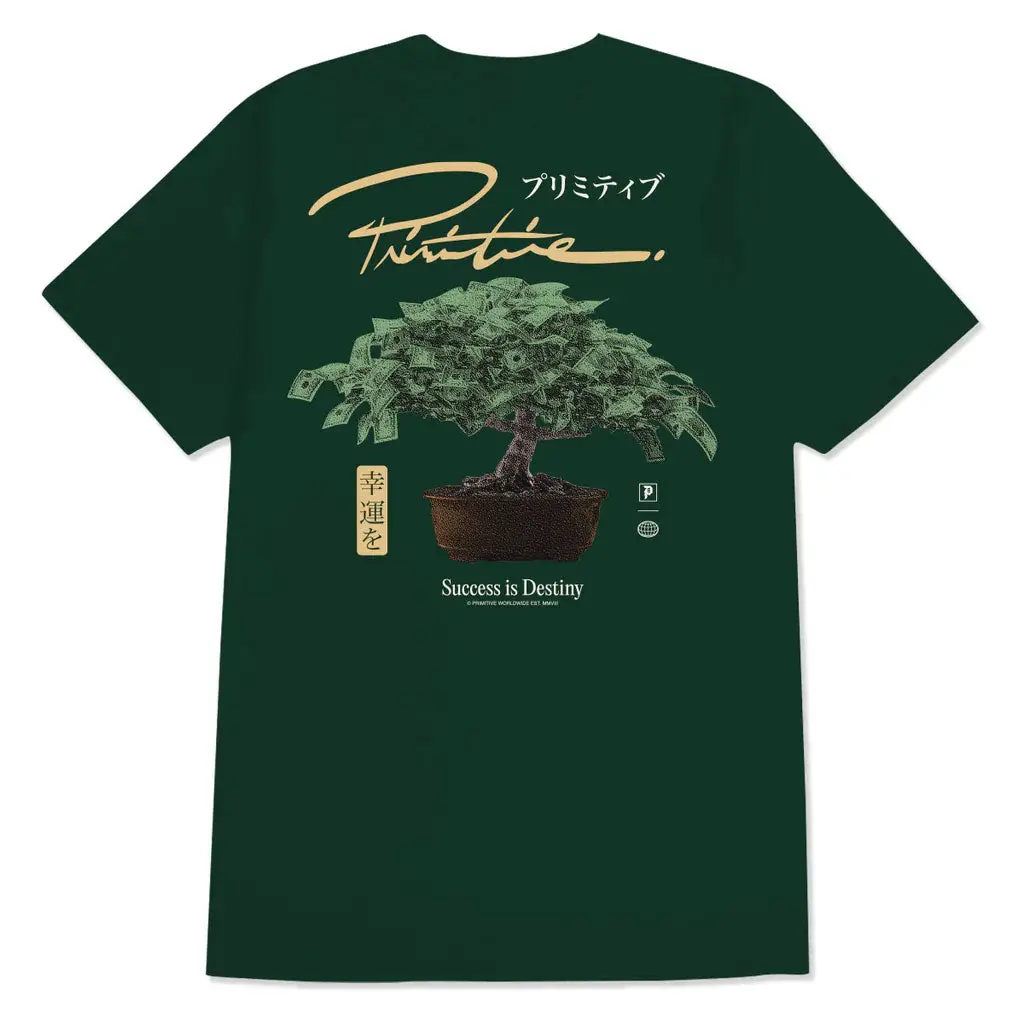 Primitive Money Tree S/S Tee - Forest Green 1