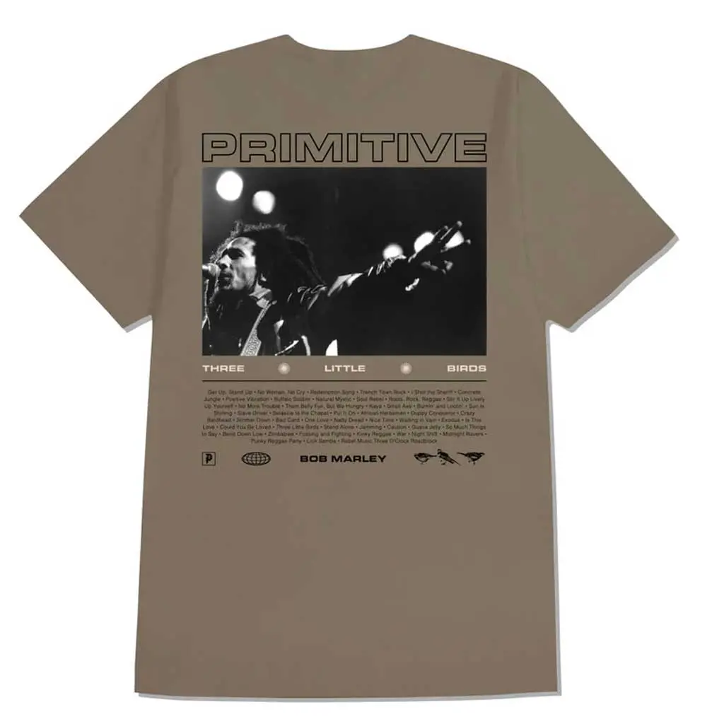 Primitive X Bob Marley Rising Sun Tee - Safari Green 1
