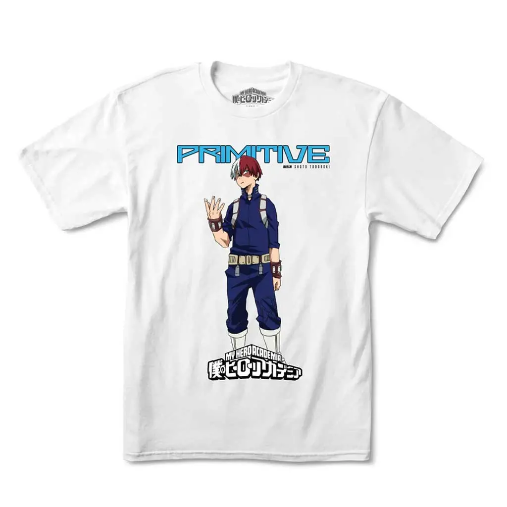 Primitive X My Hero Academia Shoto Todoroki Tee - White 1