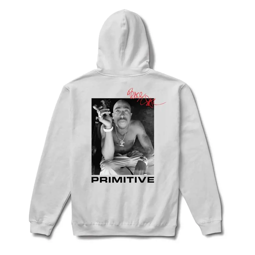 Primitive X Tupac Smoke Hood - White 1