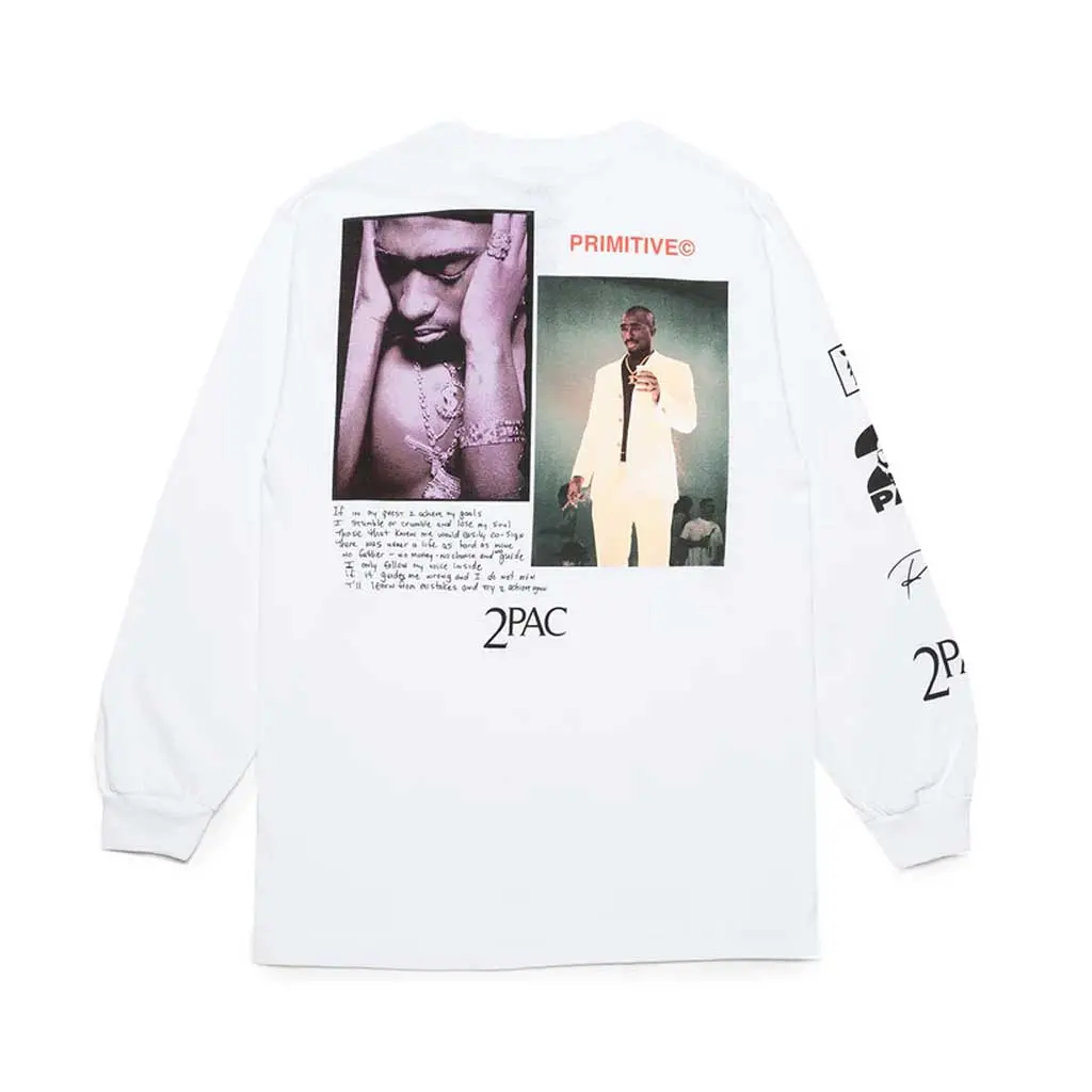Primitive X Tupac Voice L/S Tee - White 1