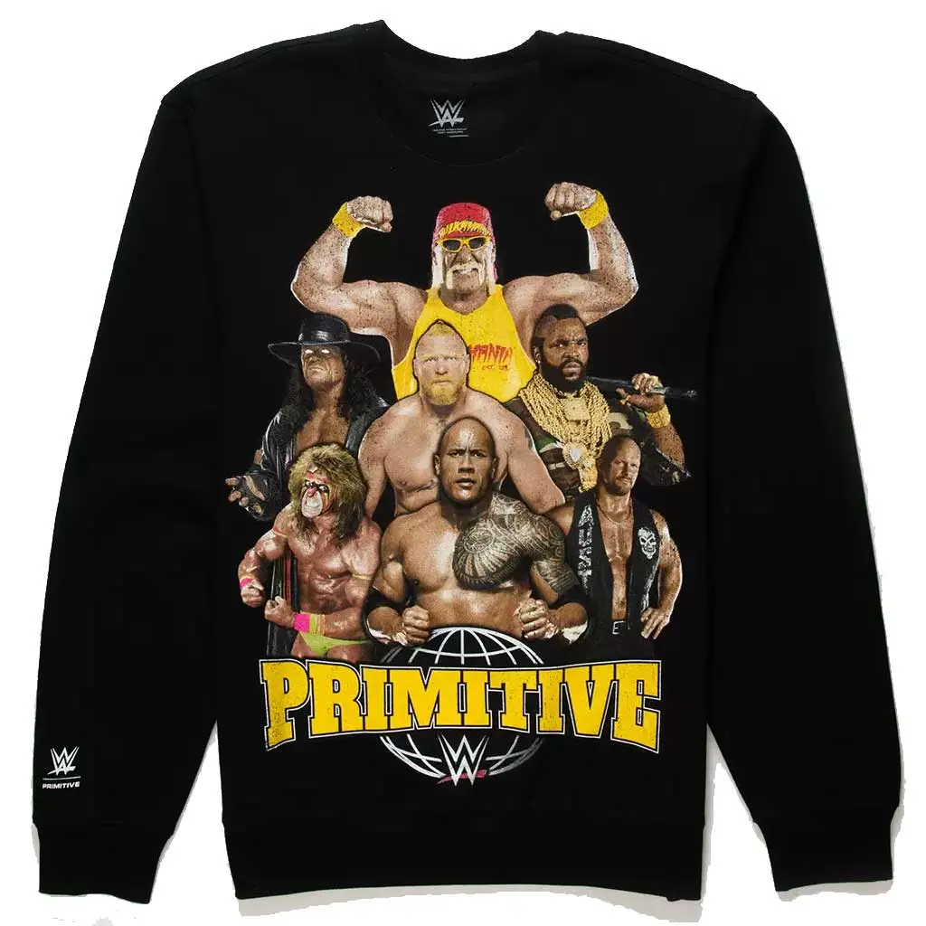 Primitive X Wwe Mania Crewneck - Black 1
