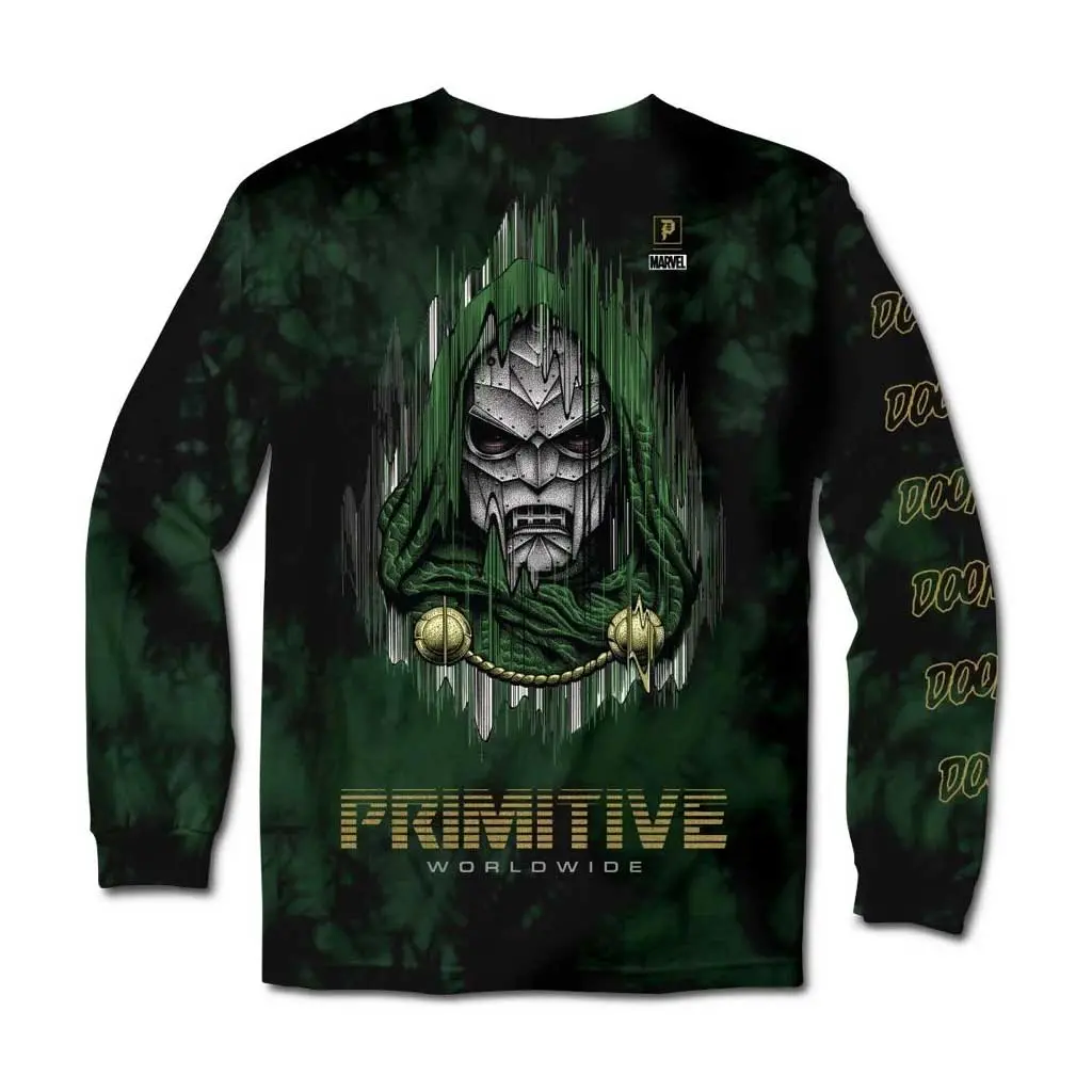 Primitive X Marvel Doom Washed L/S Tee - Green 1